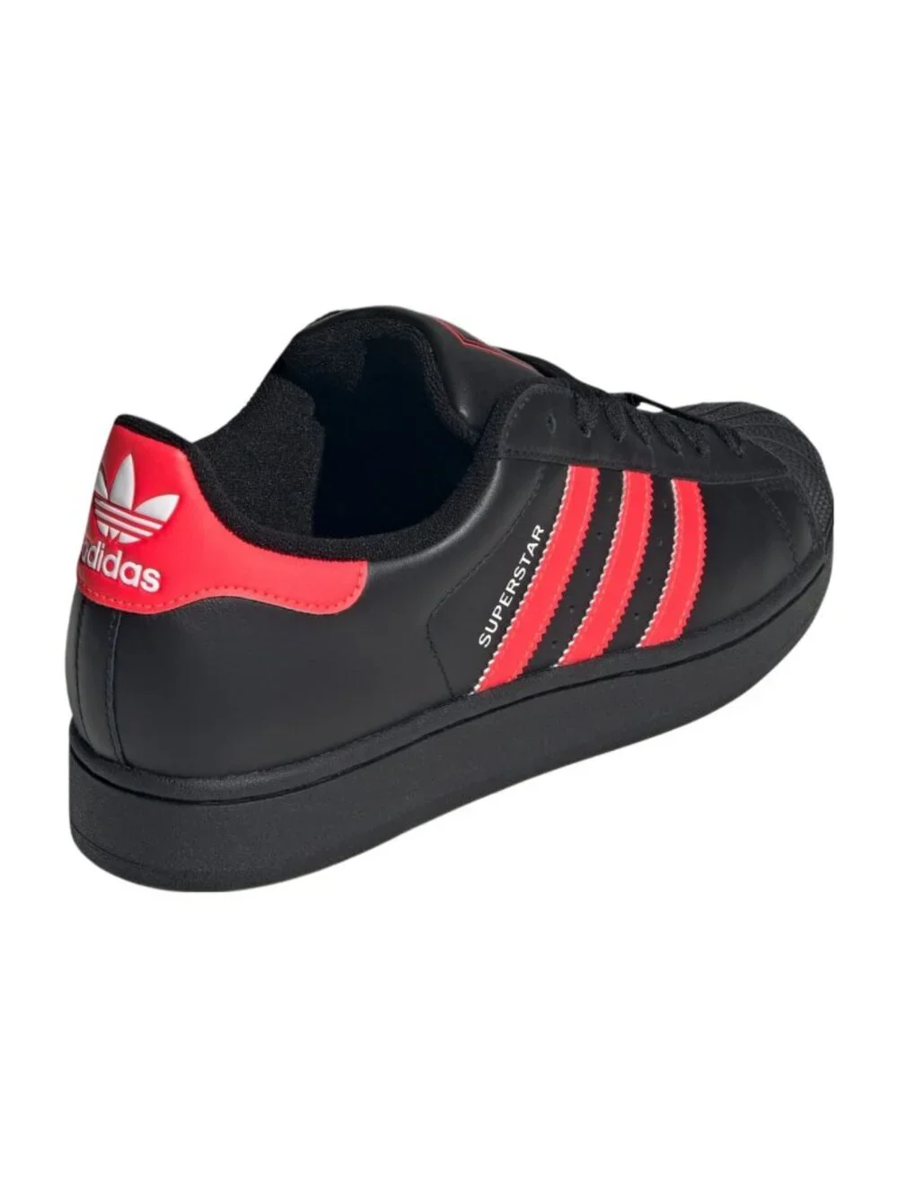 adidas Originals Superstar II Unisex Casual Shoes Black Lucid Red JQ3176 NEW